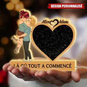 Boîte Lumineuse Acrylique Personnalisée - Souvenir Romantique et Cadeau Unique