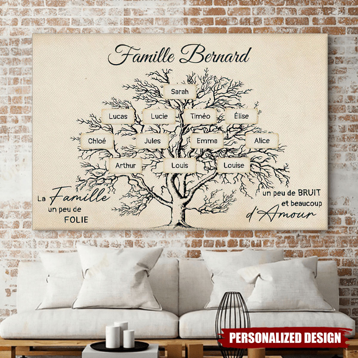 Affiche Familiale Personnalisée - Célébrez l’Histoire et l’Amour de Votre Famille