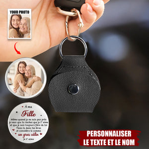 Porte-clés Personnalisé avec Photo – Message d’Amour pour Fille
