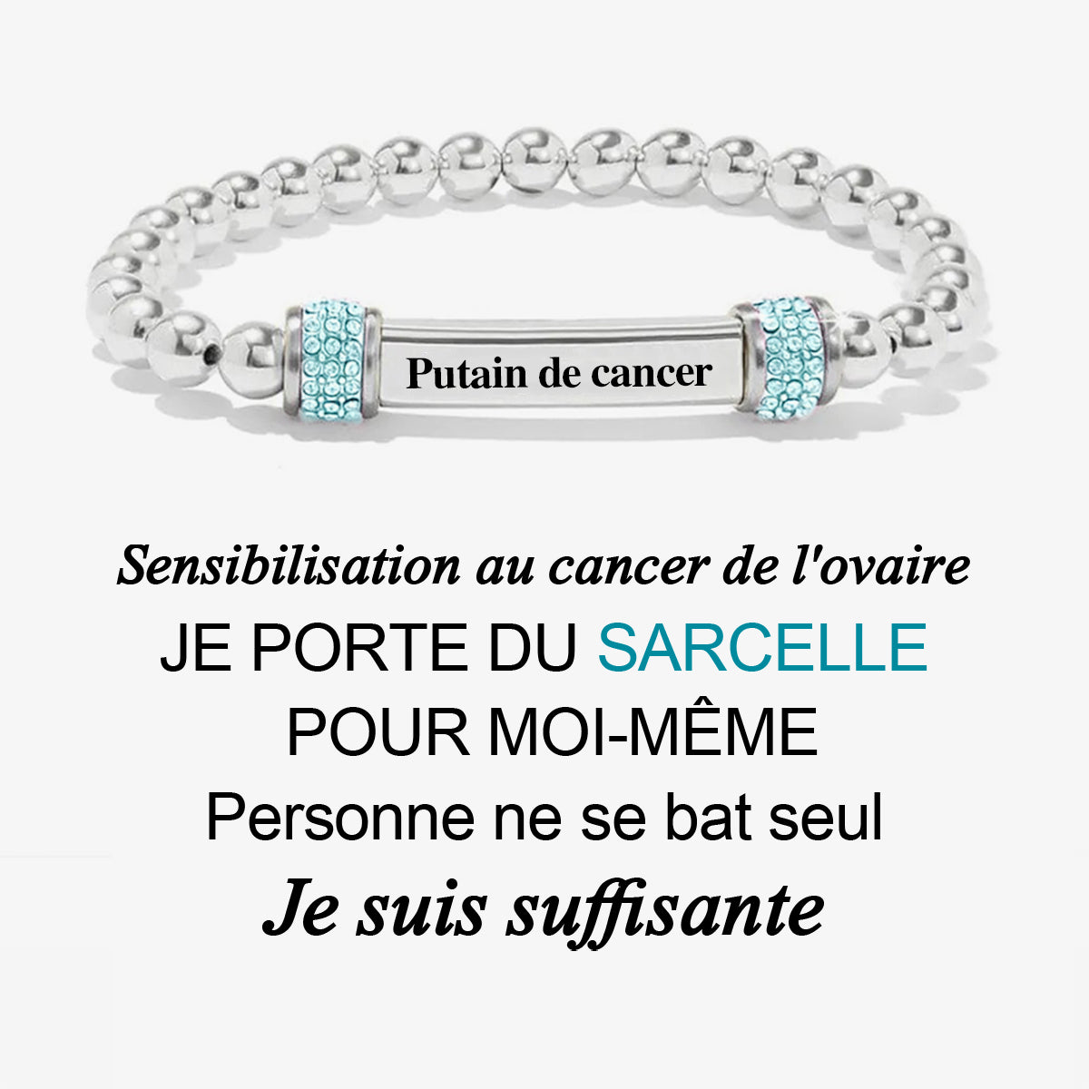 Bracelet de Force et d’Espoir – Lutte contre le Cancer de l’Ovaire