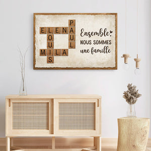 Affiche Familiale Personnalisée - Ensemble, Nous Sommes une Famille