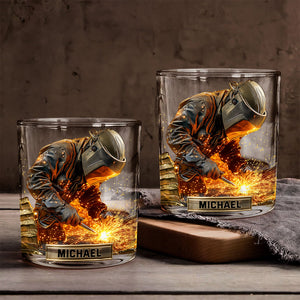 Verre à Whisky Personnalisé – Soudeur Puissant  avec Nom Gravé