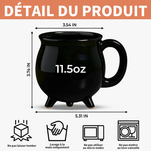 Mug Chaudron de Sorcière Personnalisé – Cadeaux d’Halloween Sorciers et Envoûtants
