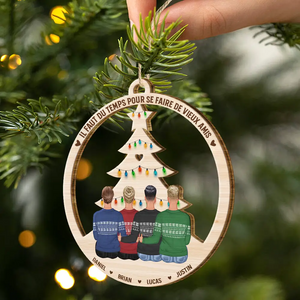 Ornement en Bois Personnalisé – Souvenir Unique d’Amitié et de Noël