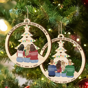 Ornement en Bois Personnalisé – Souvenir Unique d’Amitié et de Noël