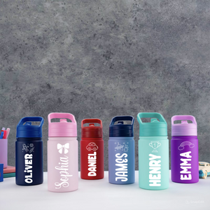 Bouteille Isotherme Personnalisée pour Enfants – Nom personnalisé & Design Ludique