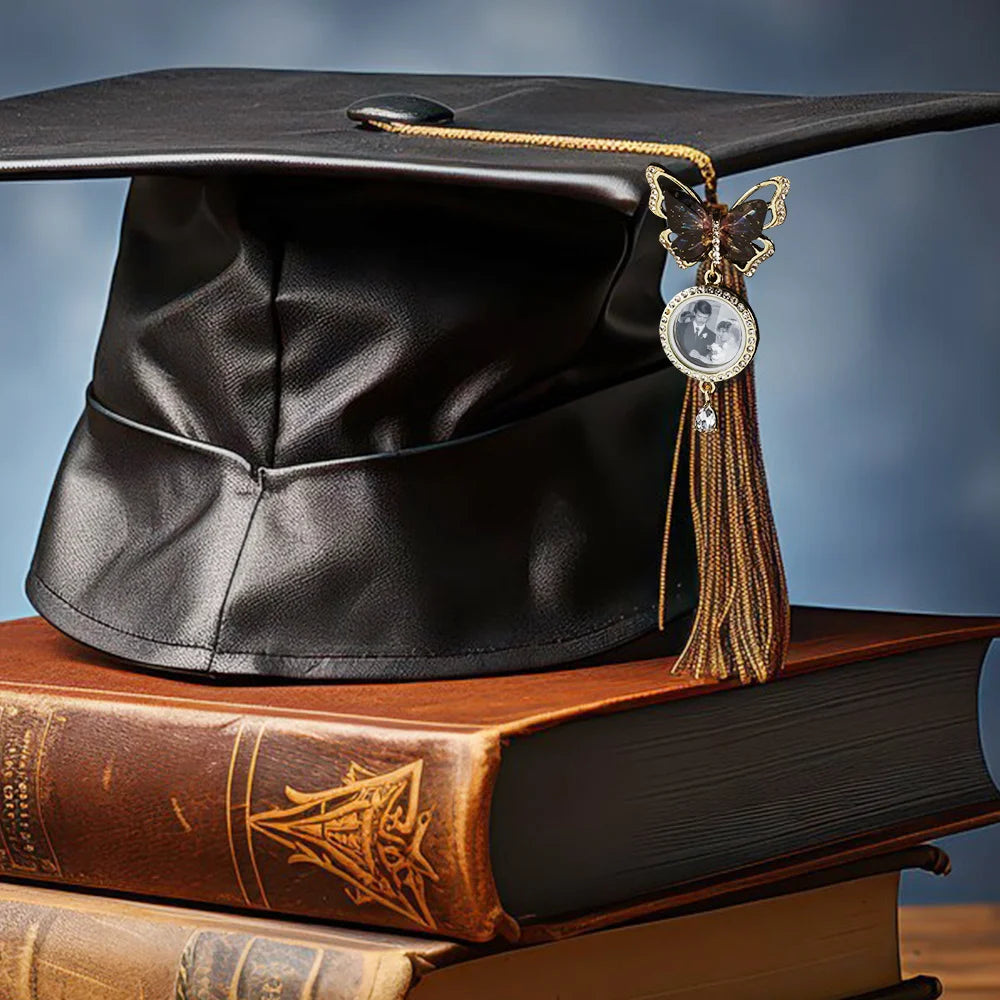 Broche Papillon Personnalisée avec Photo – Bijou Mémoriel Élégant