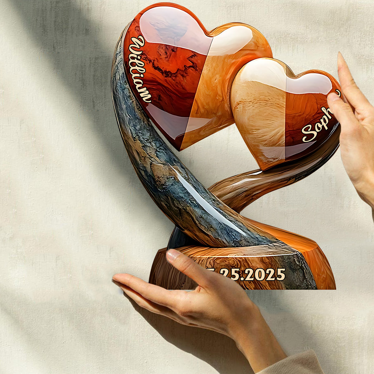 Toi et Moi, On Gère Ça – Plaque Personnalisée en Forme de Couple