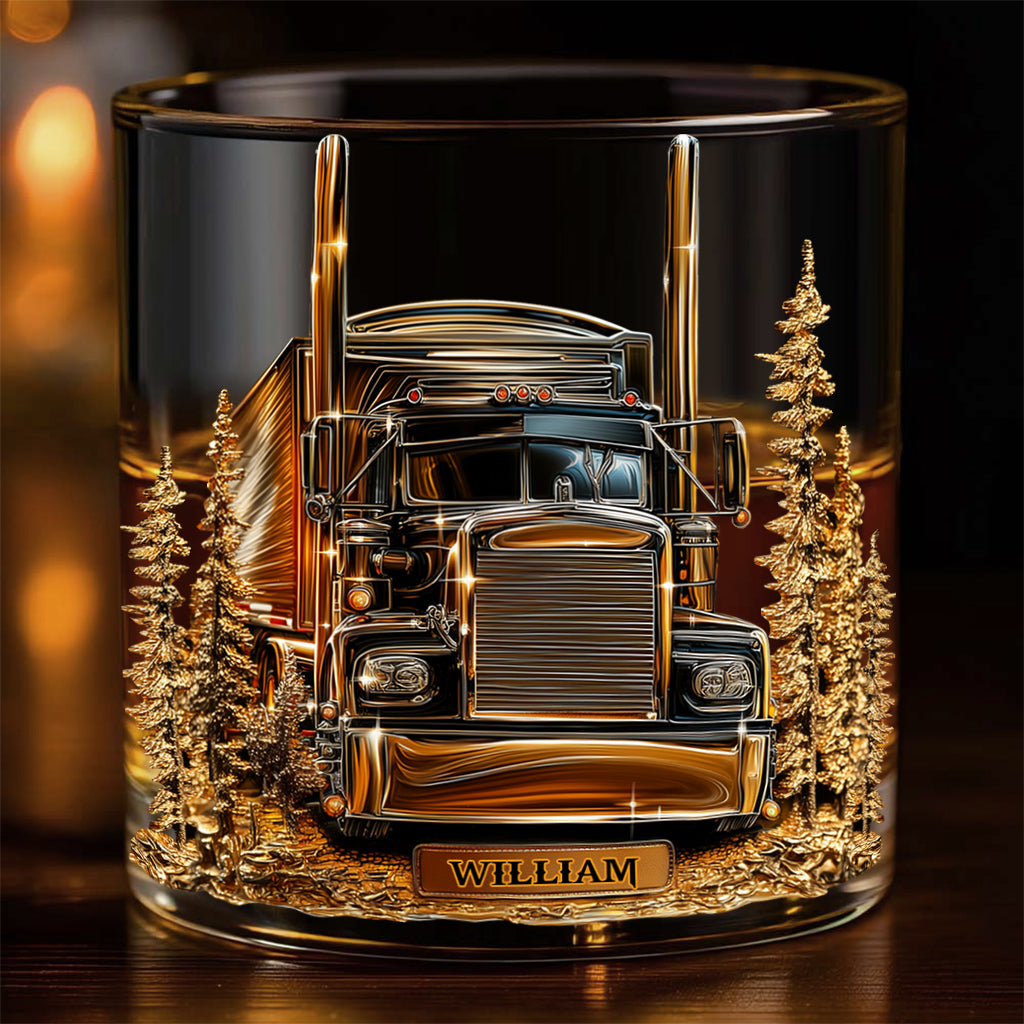 Verre à Whisky Personnalisé Camion – Cadeau Unique pour Camionneur et Amateur de Whisky
