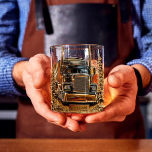 Verre à Whisky Personnalisé Camion – Cadeau Unique pour Camionneur et Amateur de Whisky