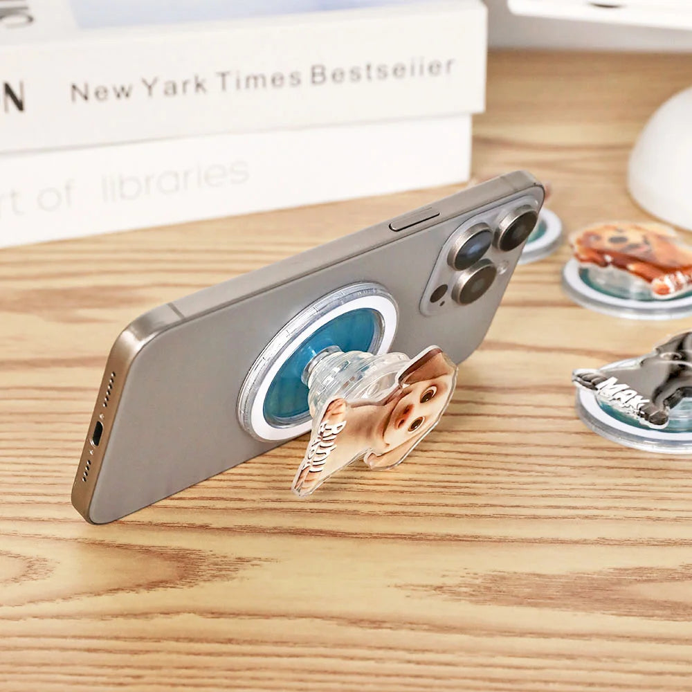 Support de Téléphone Personnalisé avec Portrait de Chien - Cadeau Unique pour Amoureux des Animaux