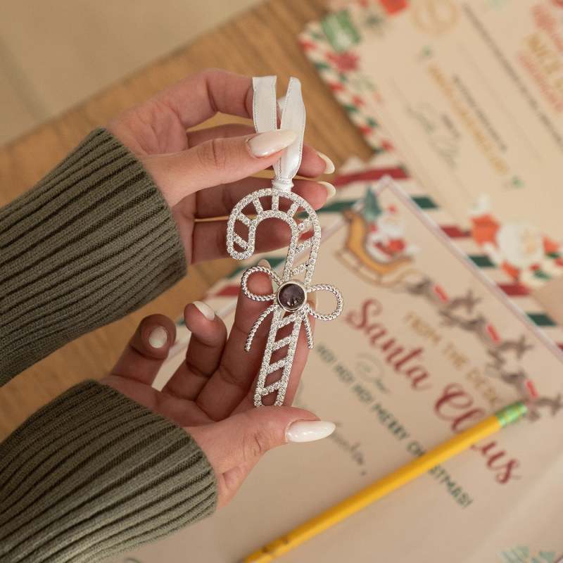Ornement de Noël Scintillant Personnalisé – Ajoutez Votre Photo pour un Éclat Unique