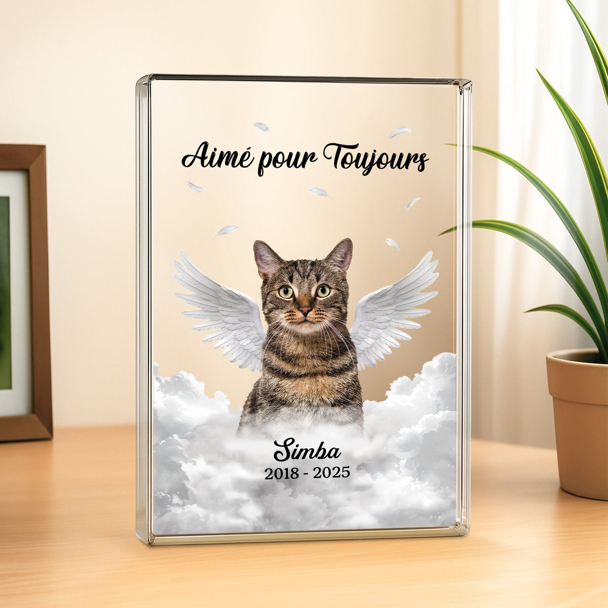 Plaque Commémoratif Personnalisé pour Animaux – "Aimé pour Toujours"