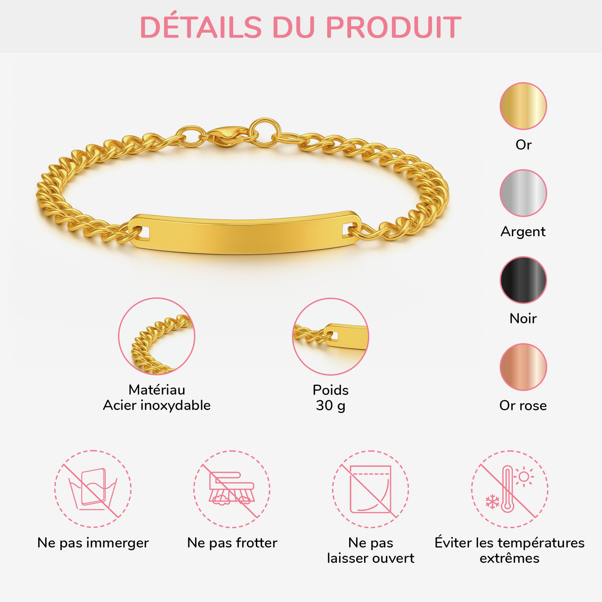 Bracelet Personnalisé avec Nom – Cadeau Élégant pour Femmes