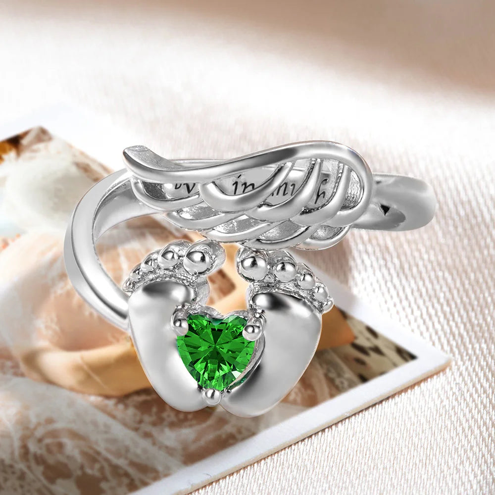 Bague Empreinte de Bébé Personnalisée - Cadeau Plein d’Amour